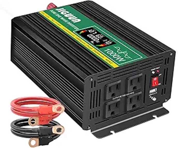 JIGUUN 1000W Pure Sine Wave Power Inverter