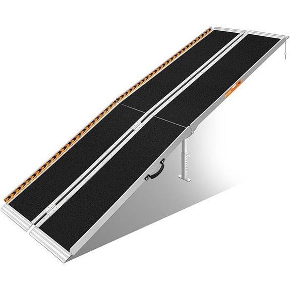 FACHNUO 10ft Aluminum Wheelchair Ramp with Support