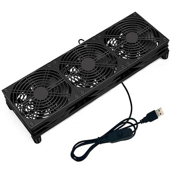 VTRETU 120mm USB Router Cooling Fan with Switch