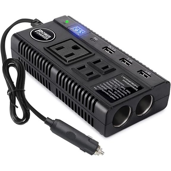 Car Power Inverter 120W with USB and Outlets