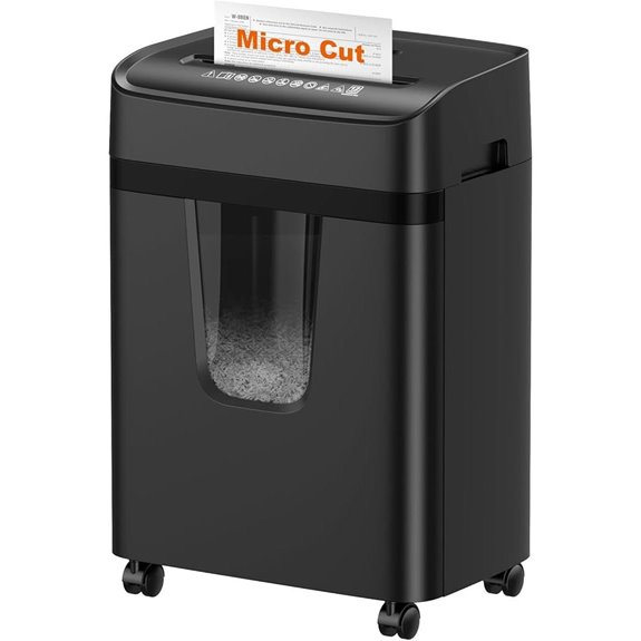 Bonsaii 12-Sheet Micro-Cut Shredder with Pullout Bin