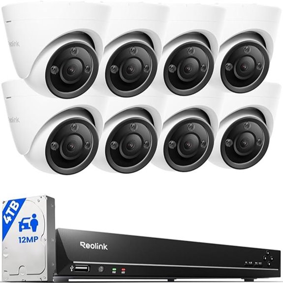 Reolink 12MP PoE Security Camera System (8 pcs)