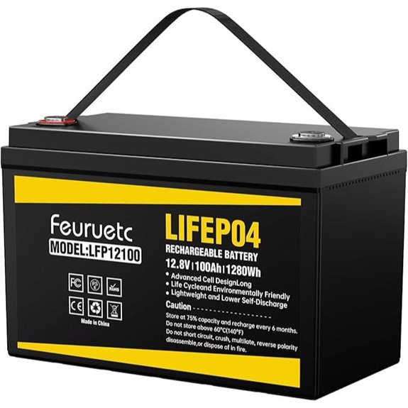 12V 100Ah LiFePO4 Solar Battery for Off-Grid Power