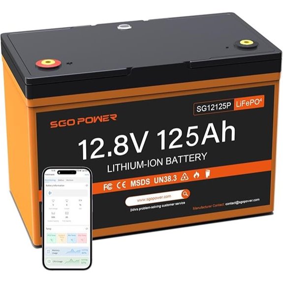 SGO 12V 125Ah Lithium RV Marine Battery