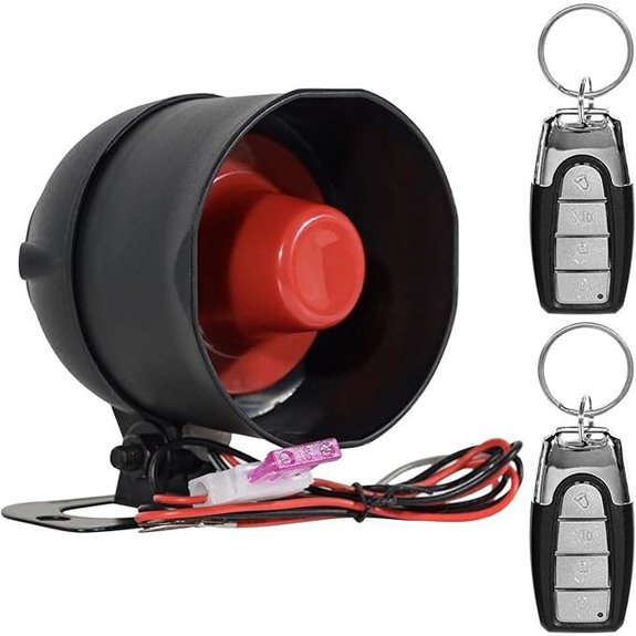 Whaletail 12V 20W Car Alarm System with Remote