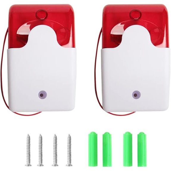 Acxico 2-Pack 12V Wired Alarm Siren Flasher