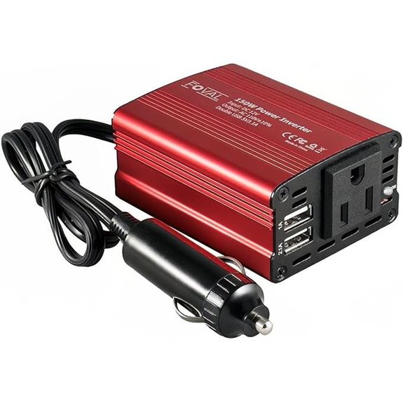 FOVAL 150W Car Power Inverter with Dual USB