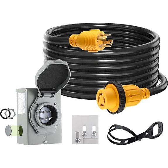 Kanayu 15FT 30A Generator Cord & Power Inlet Box