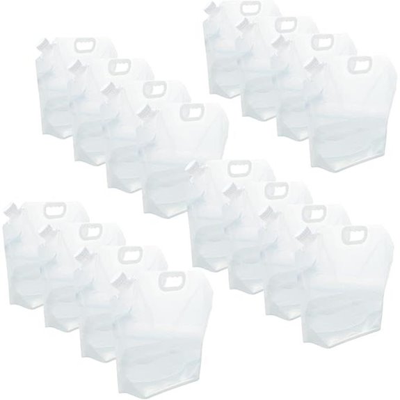 16-Pack Collapsible Water Containers for Camping and Home