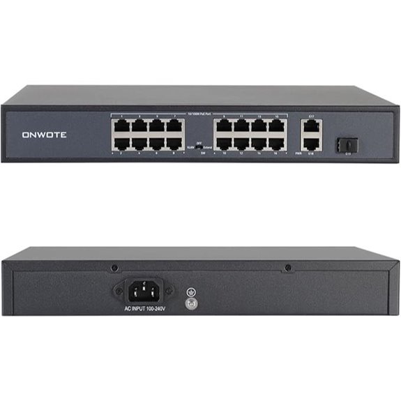 ONWOTE 16-Port PoE Switch with 300W and SFP Slot