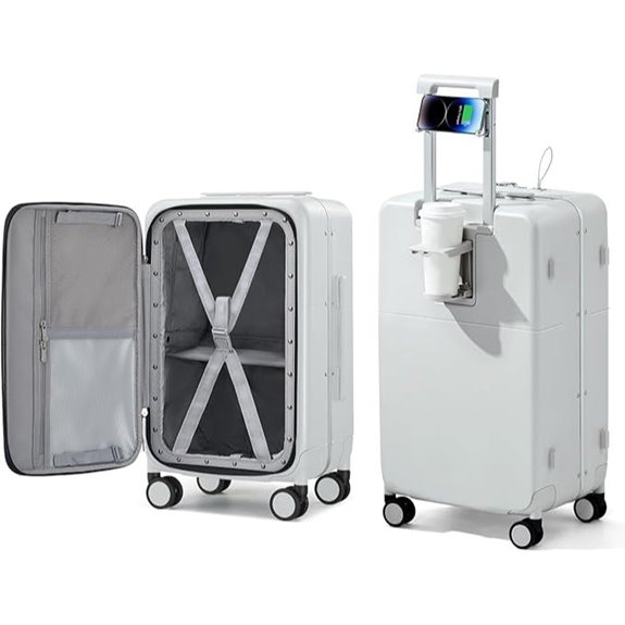 Hanke 20 Carry-On Luggage with Charger & Lock