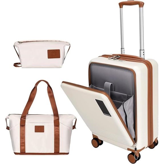 20-inch Hard Shell Carry-On Luggage with Laptop Pocket