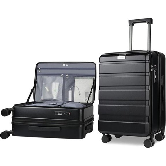KROSER 20-Inch Spinner Carry-On Luggage with TSA