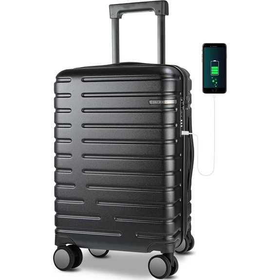EMPSIGN 20-Inch Carry-On Spinner Luggage with TSA Lock