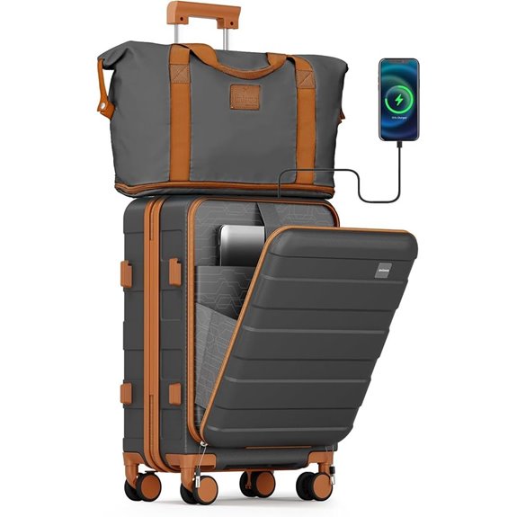 imiomo 20-Inch TSA Lock Carry-On with Spinner Wheels