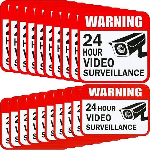 Tatuo Surveillance Sticker Signs 20 Pieces