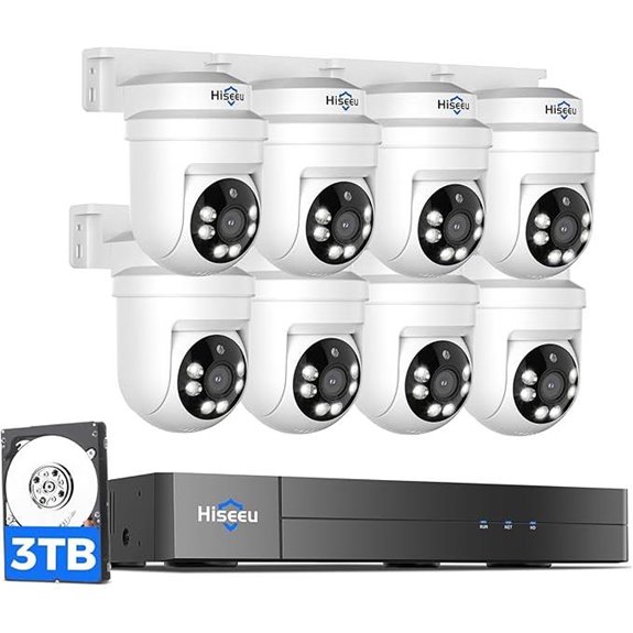 Hiseeu 3K PTZ Wired Security Camera System