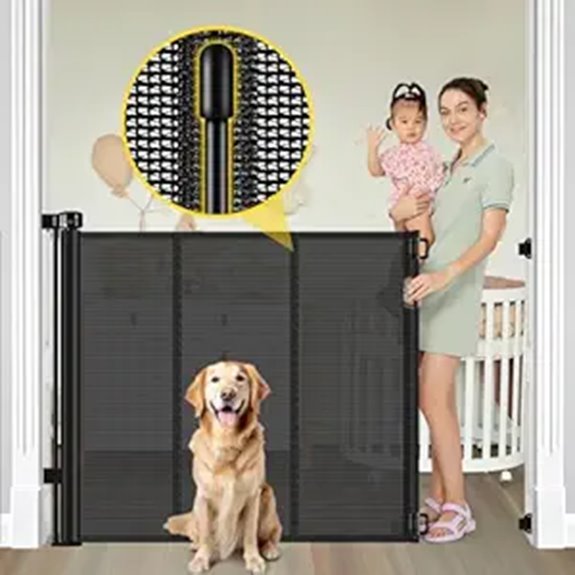 Reinforced 42” Tall Retractable Baby & Pet Gate
