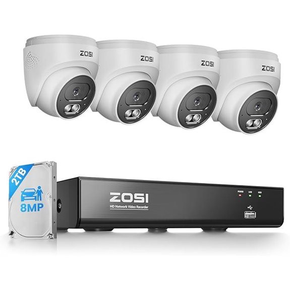 ZOSI 4K 8MP 8CH PoE Security Camera System