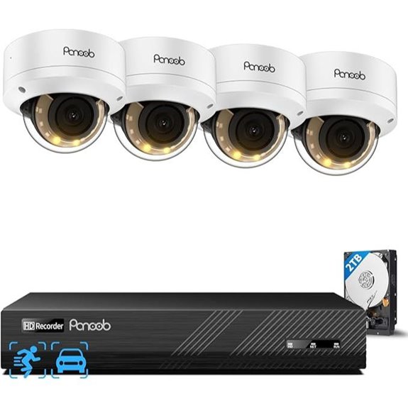 4K Home Security Camera System with AI Detection