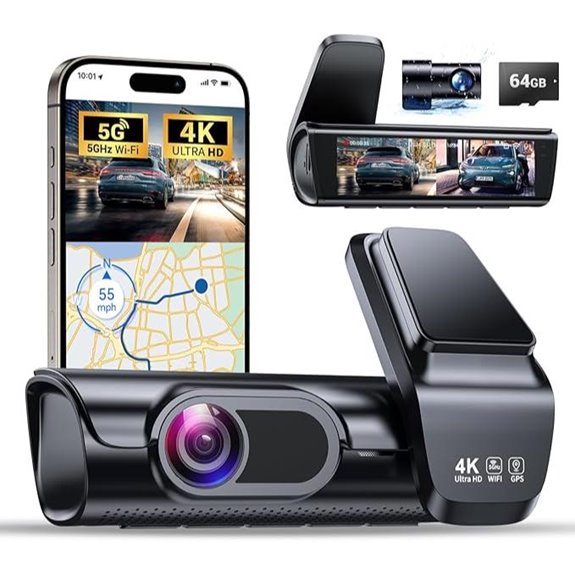 K600 4K Dash Cam with GPS WiFi & Night Vision