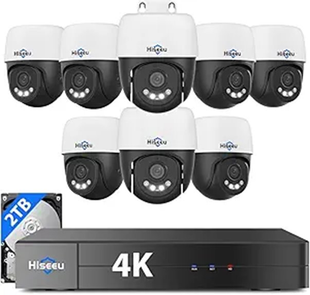 Hiseeu 4K PoE Security Camera System (8-Pack)