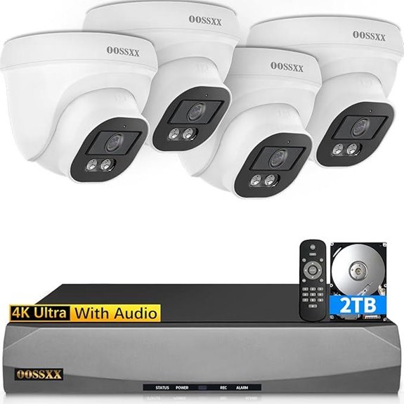 OOSSXX 4K/8MP PoE Outdoor Home Security Camera System