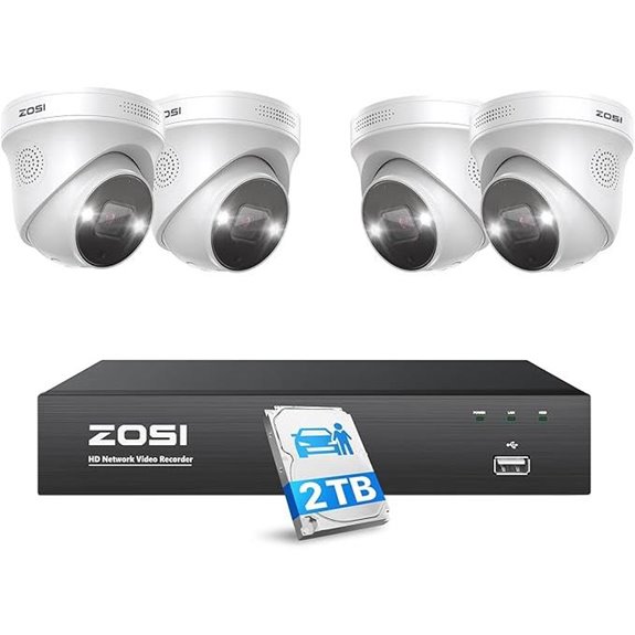 ZOSI 4K 8CH PoE Security Camera System