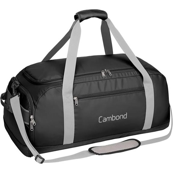 Cambond 60L Foldable Travel Duffle Bag with Shoe Compartment