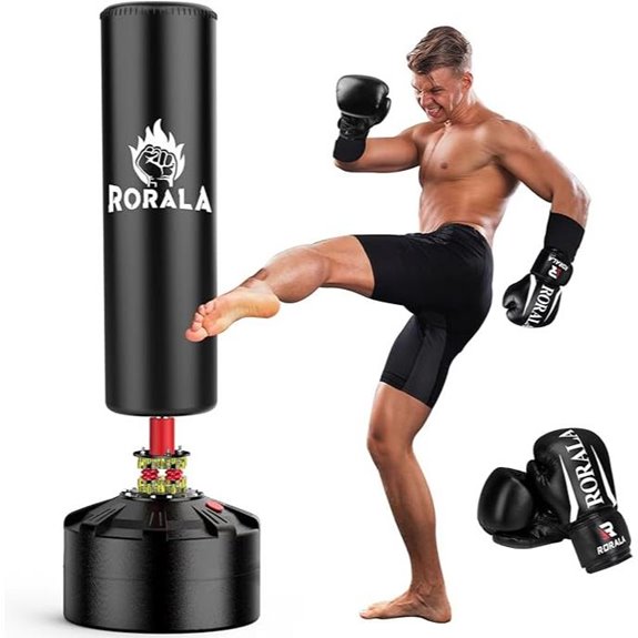 Freestanding Punching Bag Set with Gloves 70-inch