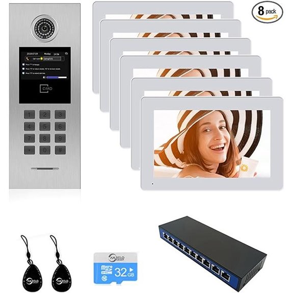 Tuya 7-Inch Video Intercom System with Keypad