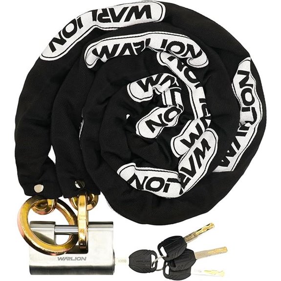 Heavy Duty Chain & Lock Kit (7ft 3/8in Stainless Steel)