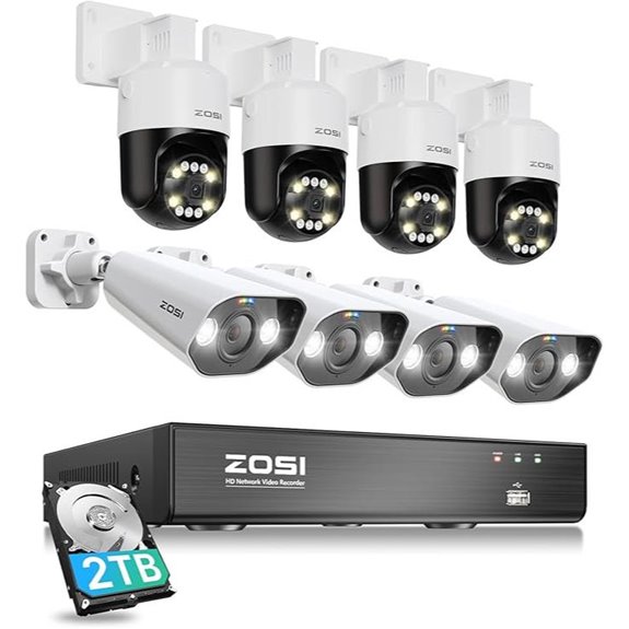 ZOSI 8CH 4K PoE Security Camera System with AI
