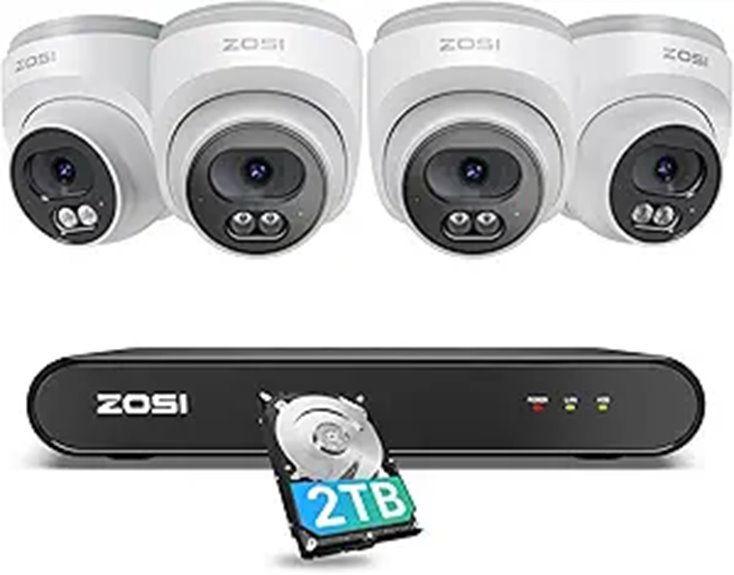ZOSI 8CH 4MP PoE Home Security Camera System
