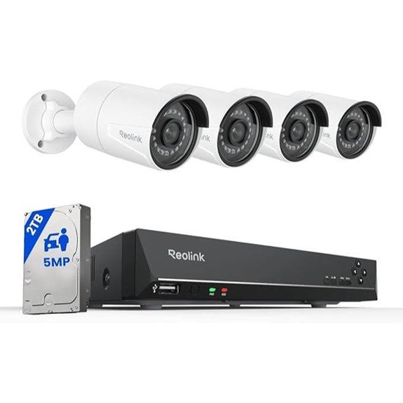 REOLINK 8CH 5MP Security Camera System with 4 Cameras