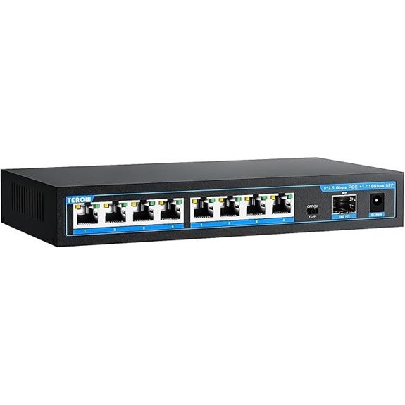 8-Port 2.5Gb PoE+ Switch with 10Gb SFP+ Uplink