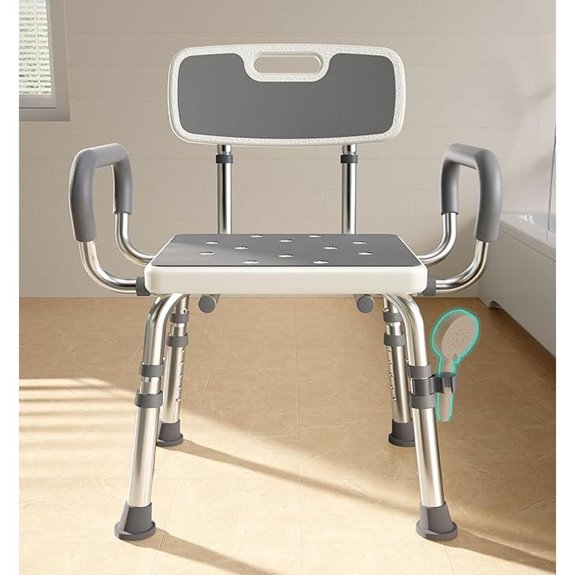 FSA/HSA Shower Chair with Arms Adjustable 500lbs