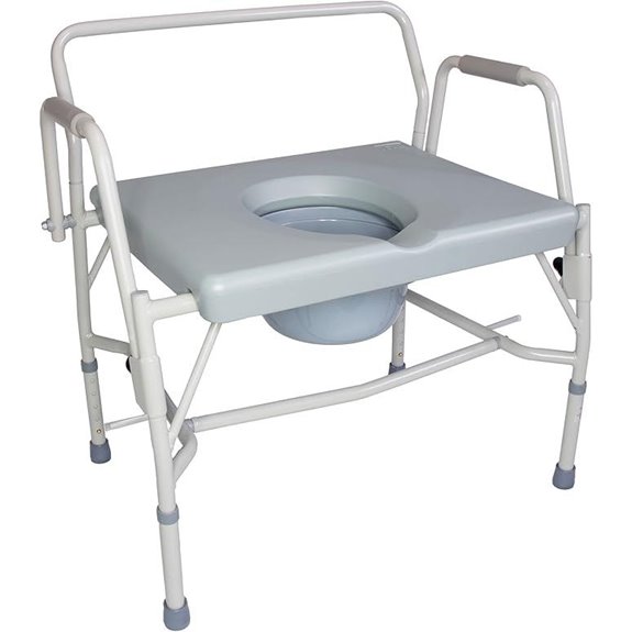 DMI Drop Arm Portable Toilet with Adjustable Legs
