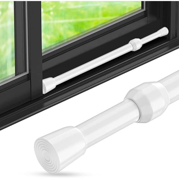 Adjustable Window Security Bar with Lock and Tension Rod