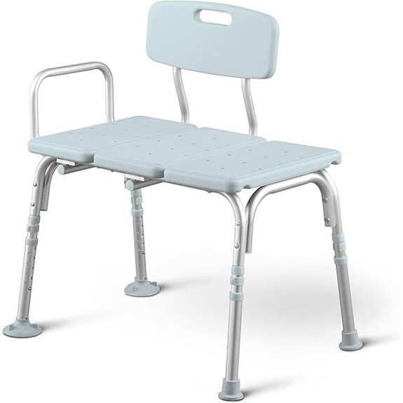 Medline Adjustable Shower Bench with Microban Protection