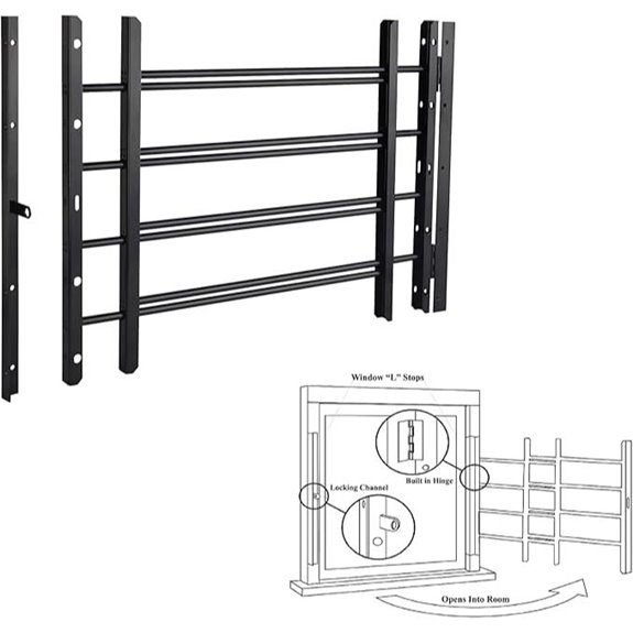 Grisham PP SPAG Window Security Bars Adjustable Rust-Resistant
