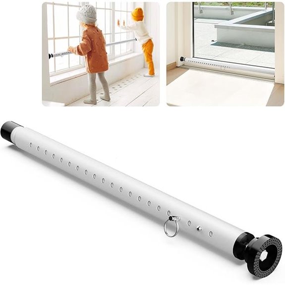 Abiglifty Adjustable Sliding Door Security Bar
