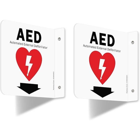 Faittoo AED Sign 6x6 Inches 2 Pack