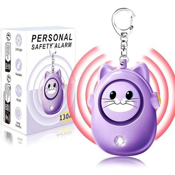 Personal Alarm Keychain with LED and Loud Siren