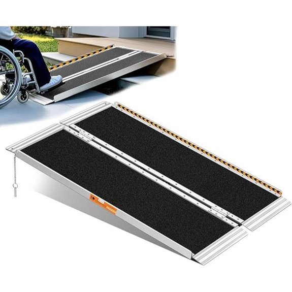 Lightweight Aluminum Portable Wheelchair Ramp with Handle