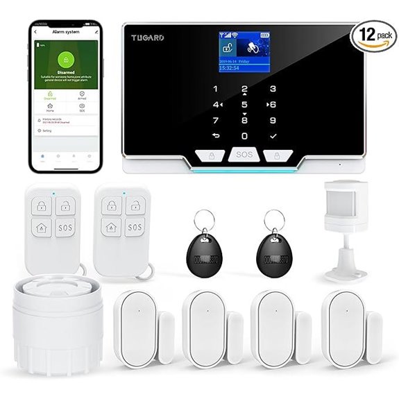 Smart Home Security System with App Alerts and Sensors