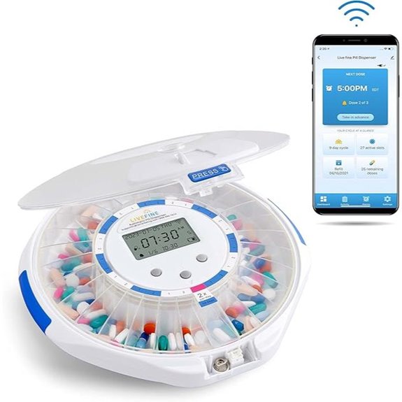 Live Fine WiFi Automatic Pill Dispenser with Alarms