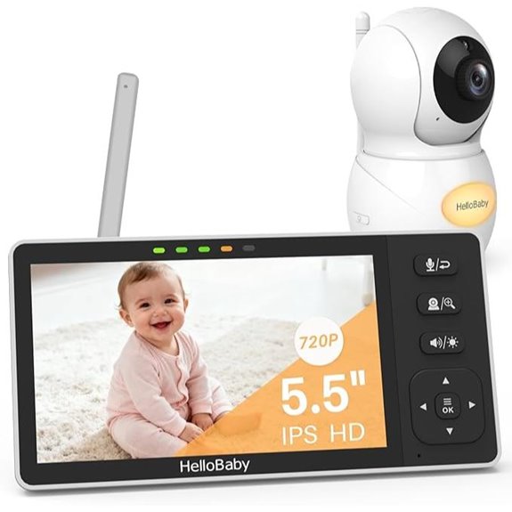 HelloBaby 5.5 HD Baby Monitor with Night Vision