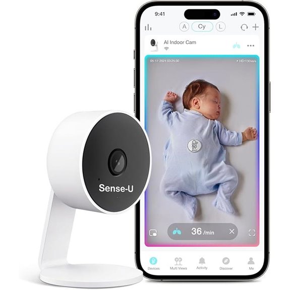 Sense-U AI Baby Monitor with Sleep & Movement Detection