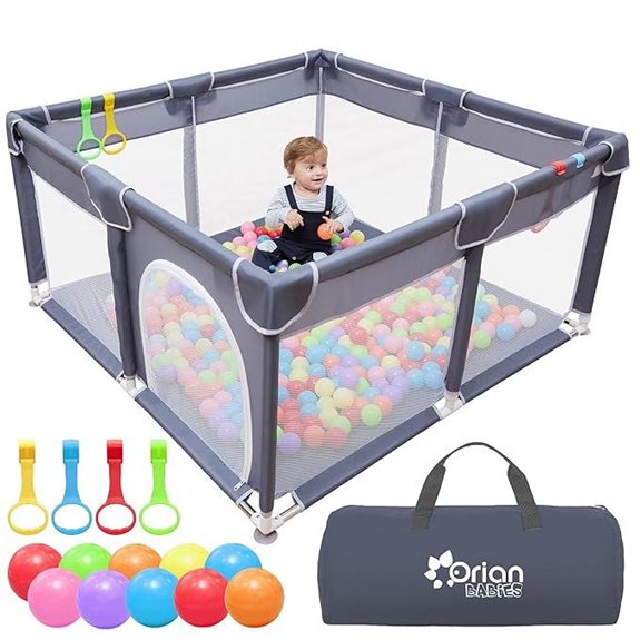 Orian Baby Playpen with Balls and Pull-Up Rings
